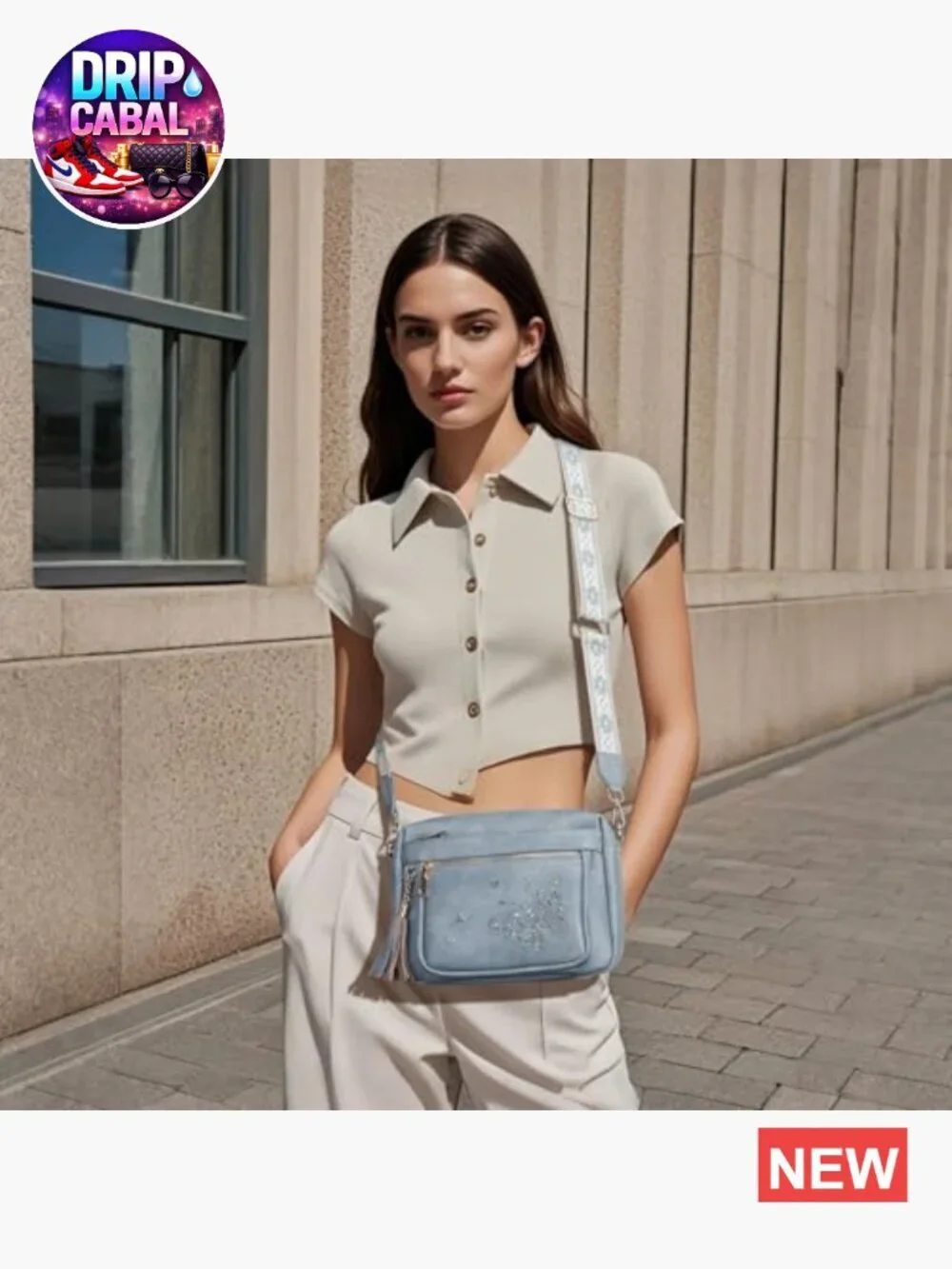 Crossbody Bag for Women Trendy Leather Purse Shoulder Handbag Butterfly Design